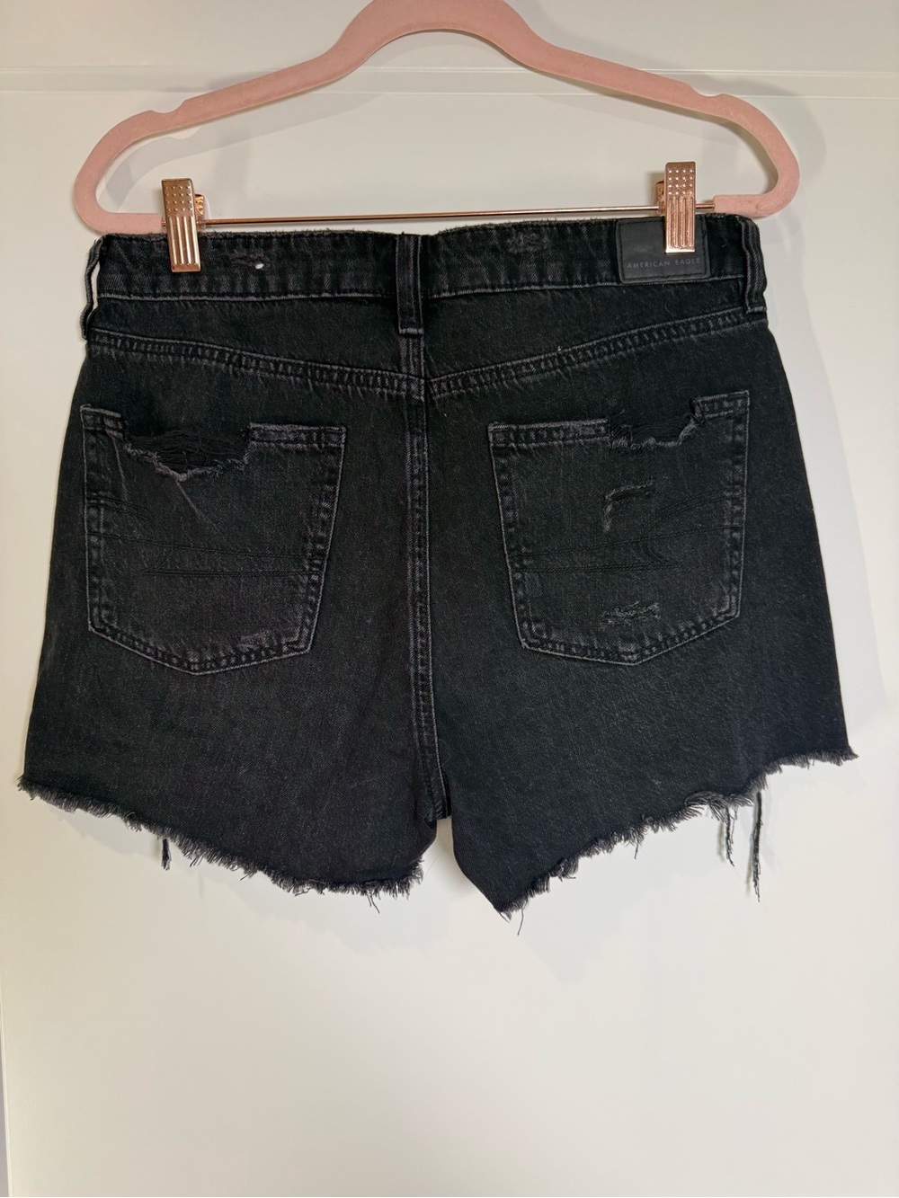 American Eagle Outfitters Black Denim Cutoff Shorts Women’s Size 6 - Picture 2 of 8